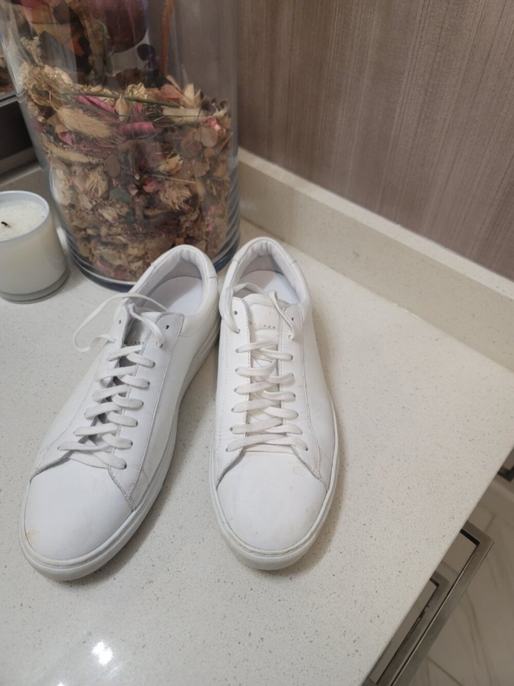 Oliver Cabell Low 1 Ocean Men's White Leather Sneakers US 9/Eu 42